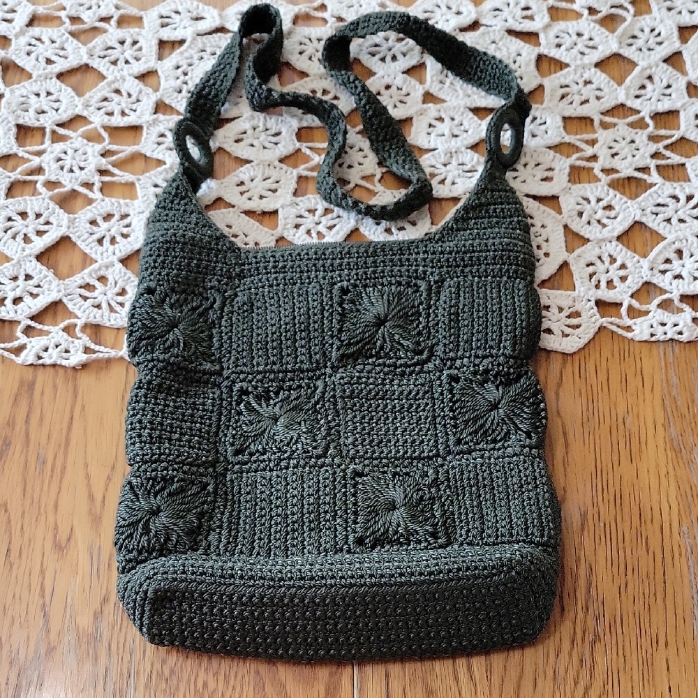 Forest Green Geometric Pattern Shoulder Bag. D - image 2